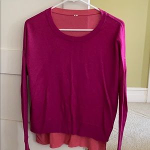 Bright pink reversible sweater